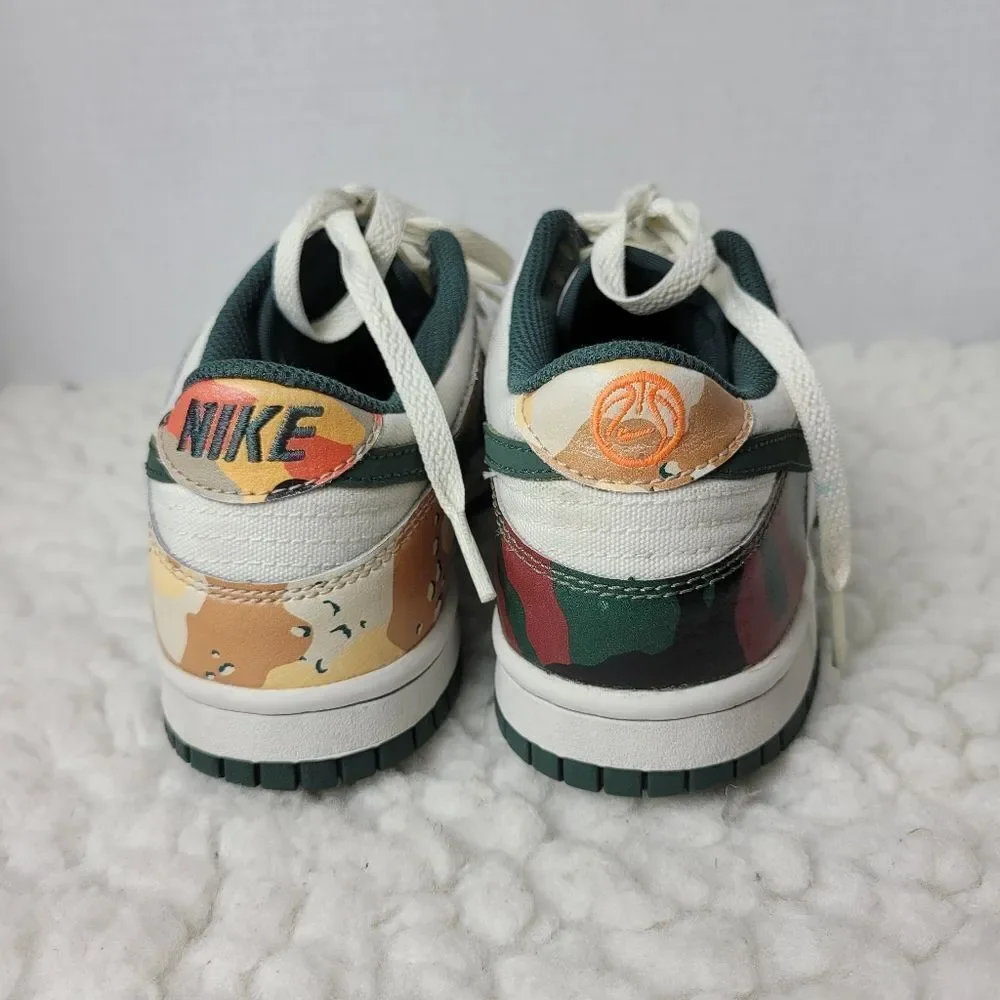 Nike Dunk SE Low Sail Multi-Camo Size4 US 36 EUR